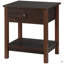 Table de bout avec tiroir, table d'appoint avec tablette supérieure et inférieure