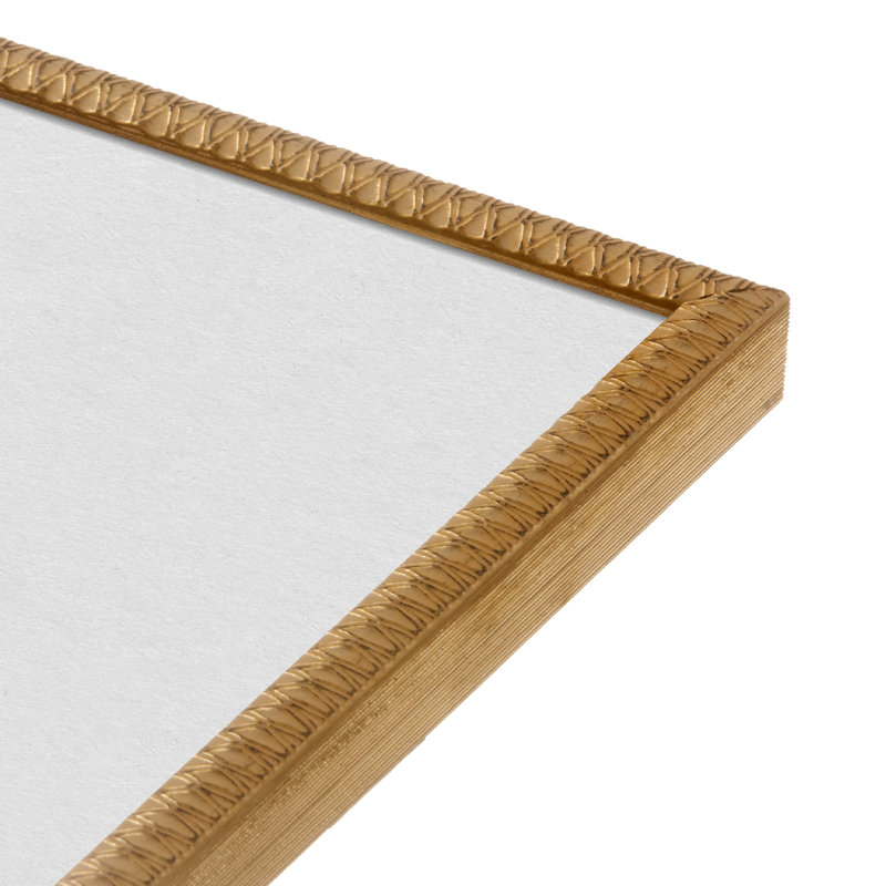 Frametolia Art Deco Wall Frame - 7/8" Width - Narrow Mat, Gold, 20" x 20"
