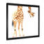 Portrait d'une girafe sur blanc - peinture sur toile-67442854-67442855