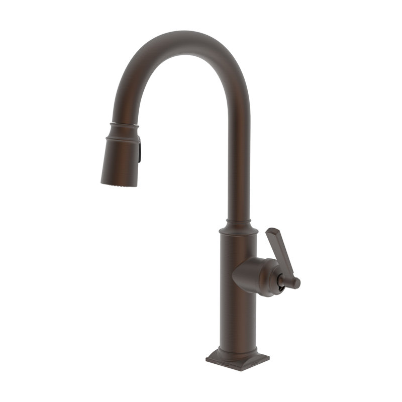 Adams Single Handle Pull Down Kitchen Faucet, English Bronze