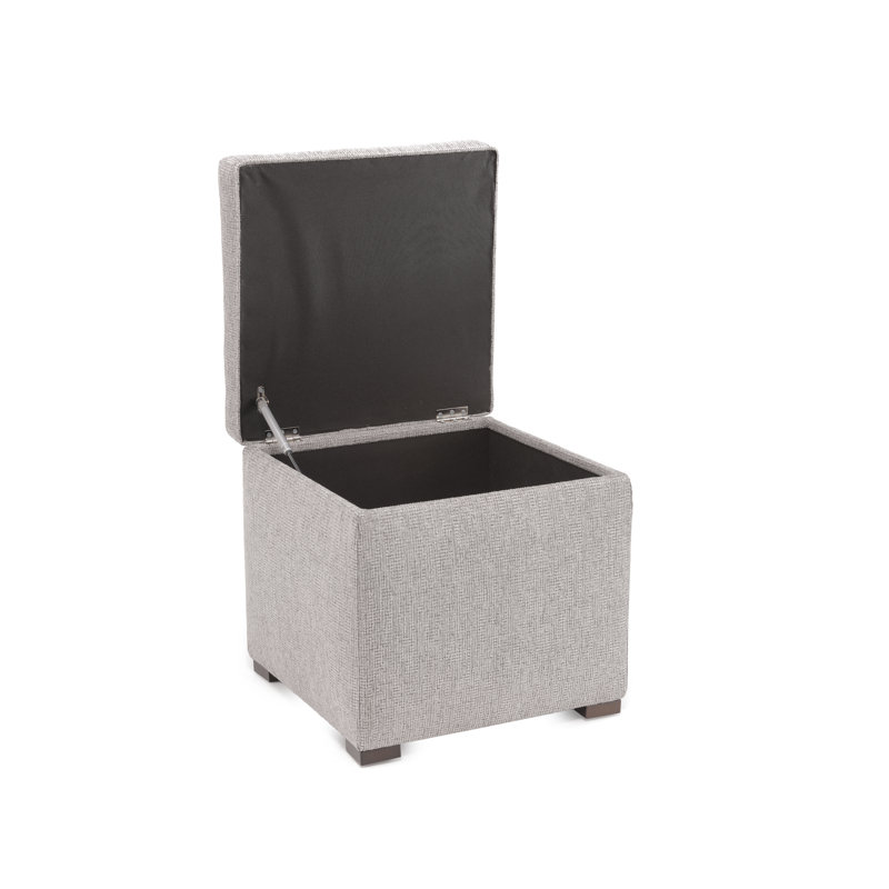 Repose-pieds avec rangement Karrie, Polyester gris graphite