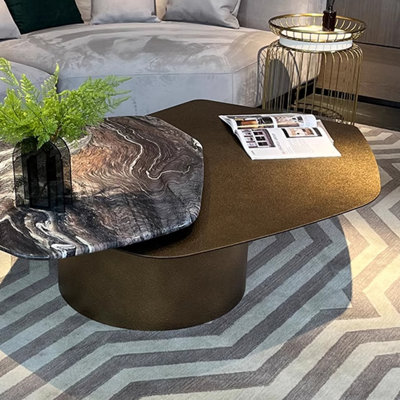 Creative light luxury marble coffee table