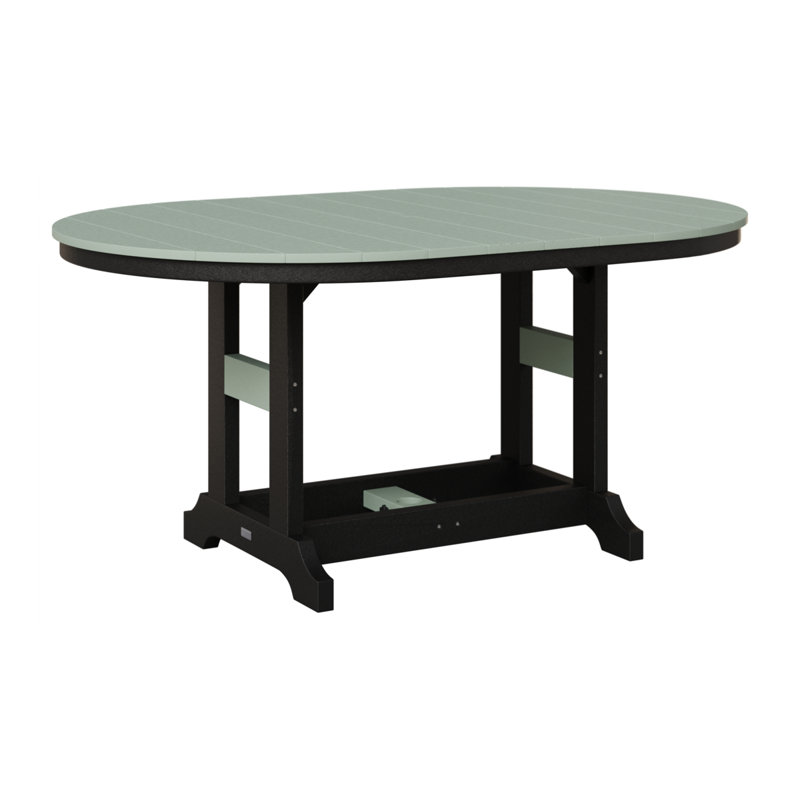 Table de bar Berlin Classic, Noir, H 39,5 po x l 44 po x P 64 po, Écume de mer, écume de mer