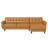 Allison Tan Leather Sectional Sofa