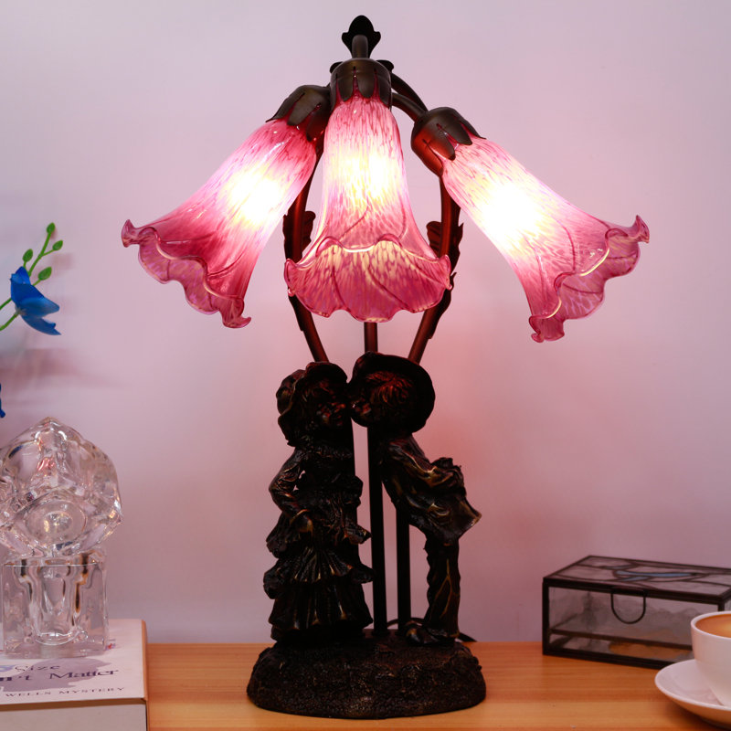 Amena Resin Desk Lamp, Purple