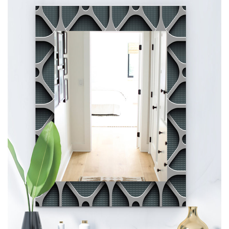 Miroir mural 23-century scandinave, H 39,4 po x l 29,5 po