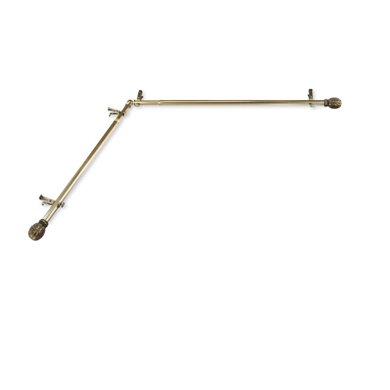 Tringle à rideaux simple Fasano, 28 po-48 po, Laiton antique