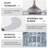 42" LED Crystal Ceiling Fan With Remote Control And Light Kit Included