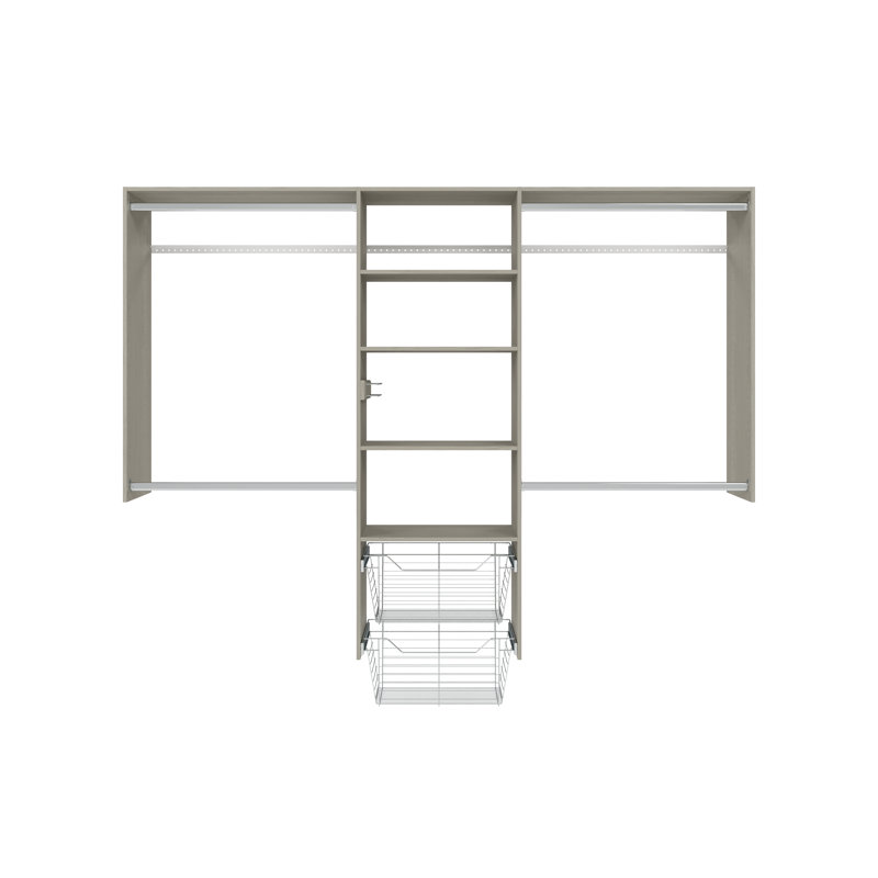 Grid Closet System (Can Be Cut To Fit), Weathered Gray
