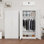 Armoire penderie en métal de 36 po de largeur avec serrure