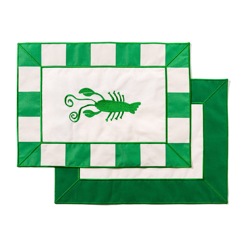 Placemat, Green/White