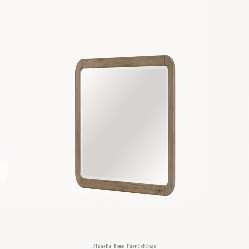 English Knotty Oak Inspired Landscape Mirror