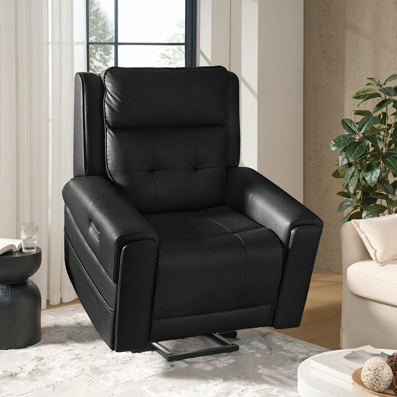 Fauteuil inclinable électrique avec fonction de massage et de chauffage Joseph, Noir