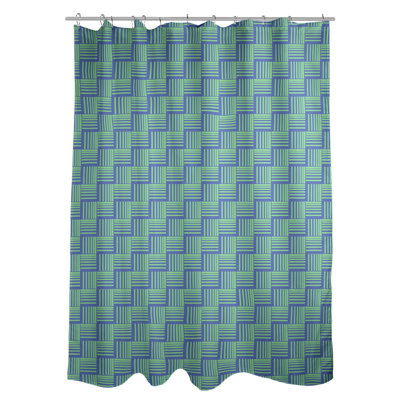 Rideau de douche simple basketweave rayures classic