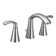 Moen Glyde Chrome Transitional Two-Handle High-Arc Widespread Bathroom Faucet With Drain Assembly, Valve Included