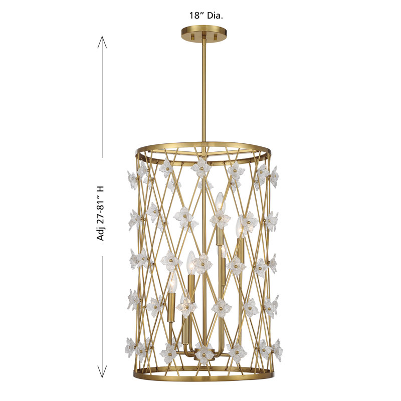 Bailey 6-Light Hubbs in Warm Brass