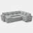 Large Chenille U-Shaped Storage Sectional Sofa King Pull Out Sofa Bed Sleeper Livingroom Bedroom Apartment Modular Couch-194407950