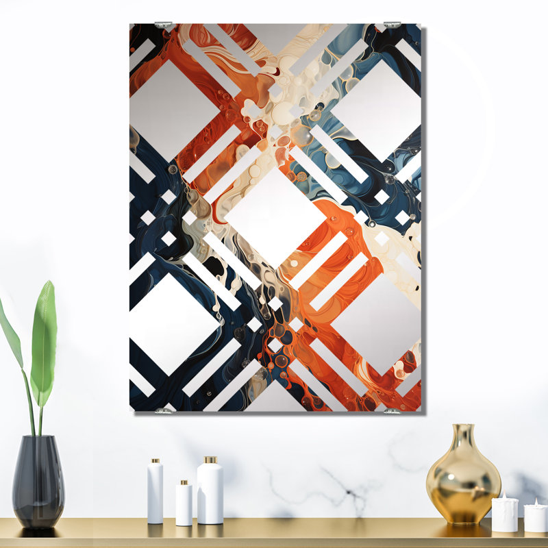 Lengerdas - Abstract Painting Wall Mirror Large MIR137226, 32" x 24"