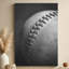 Impression sur toile «Baseball Texture» noir et blanc à contraste élevé