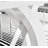 Edzard Chrome & White High Gloss Dining Table Set with 4 Luxury Velvet Dining Chairs-1068363446