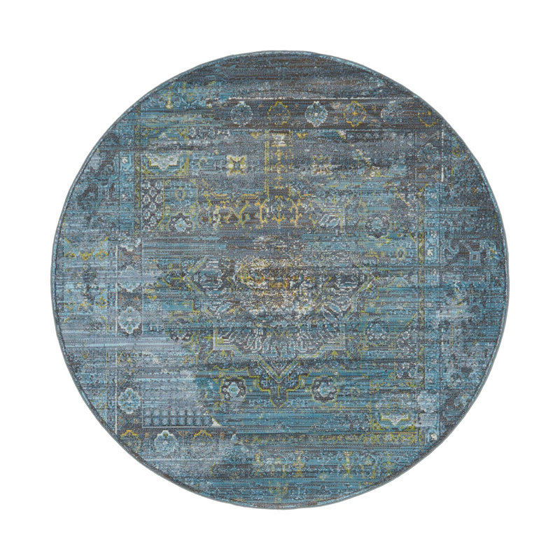 Folmar Oriental Indoor Rug, Round 5'5"
