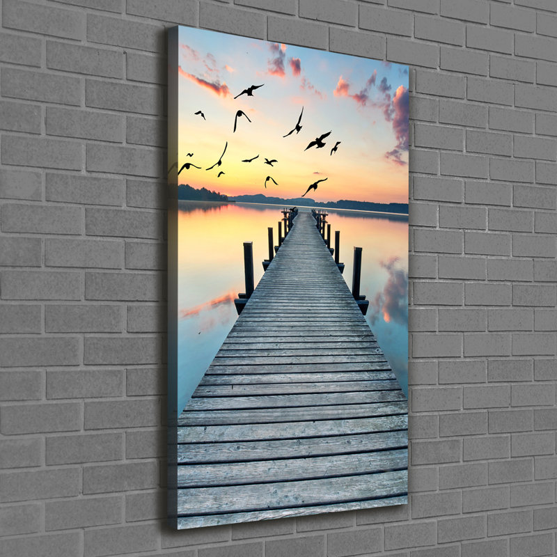 Wooden Pier - Wrapped Canvas Print