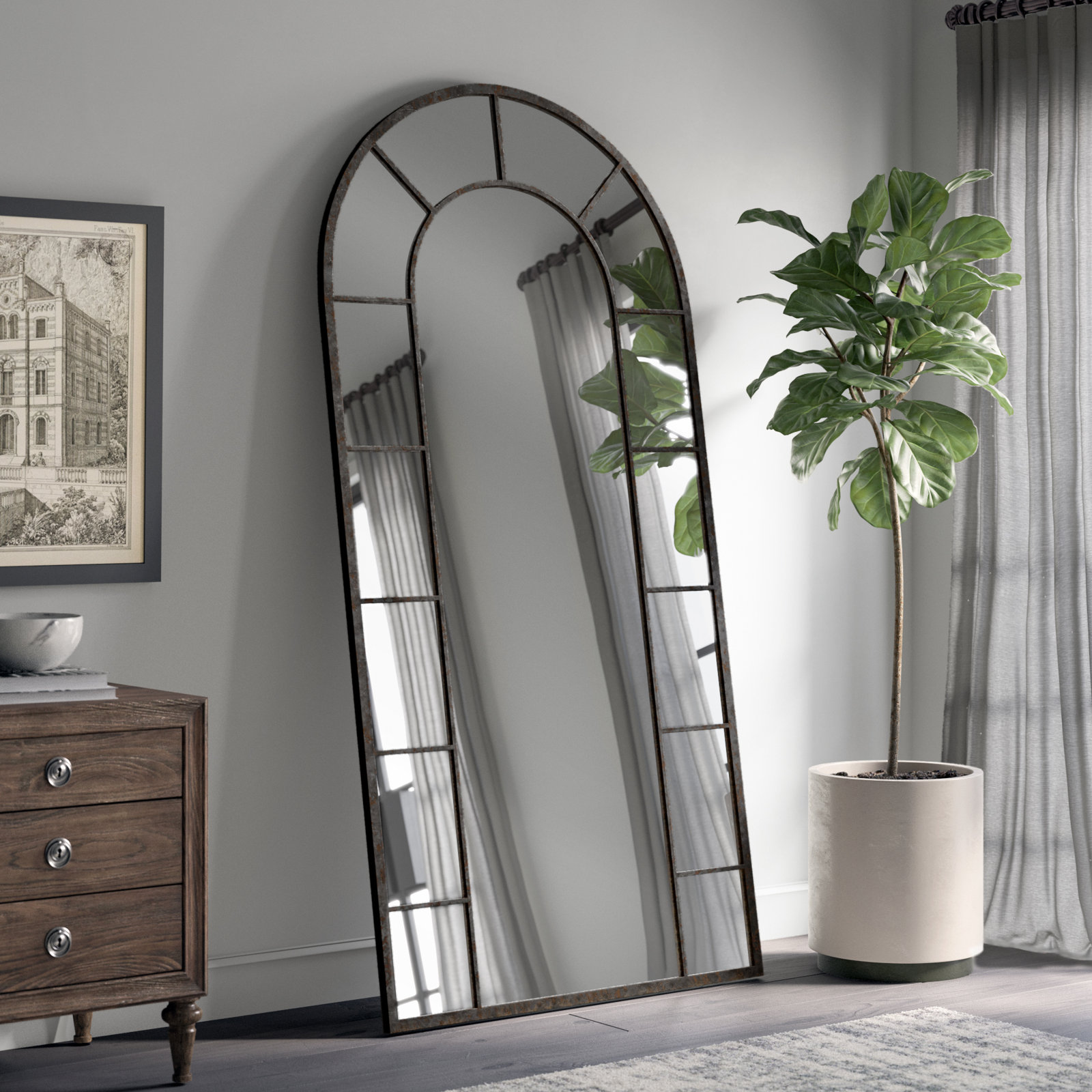 Baylen Metal PATTERN ARCH Wall Mirror