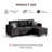 73" Upholstered Sectional Sofa With Ottoman, 8" Extra Thick High-Density Cushions-758242065