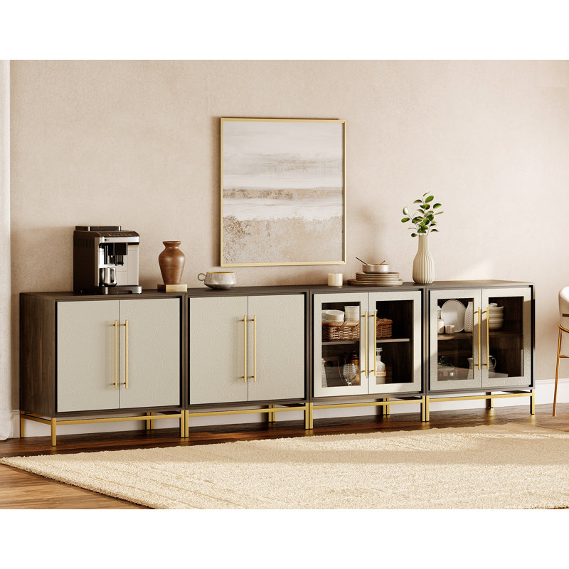 Buffet moderne avec rangement de 16 po de profondeur WAMPAT