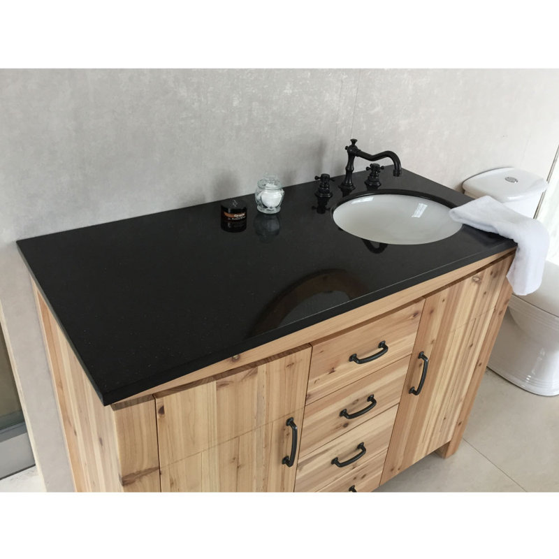 Ensemble de meuble-lavabo simple 48 po Auberon, Noir