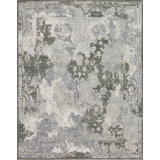 Avant-Garde Hand Woven Silk and Wool Area Rug