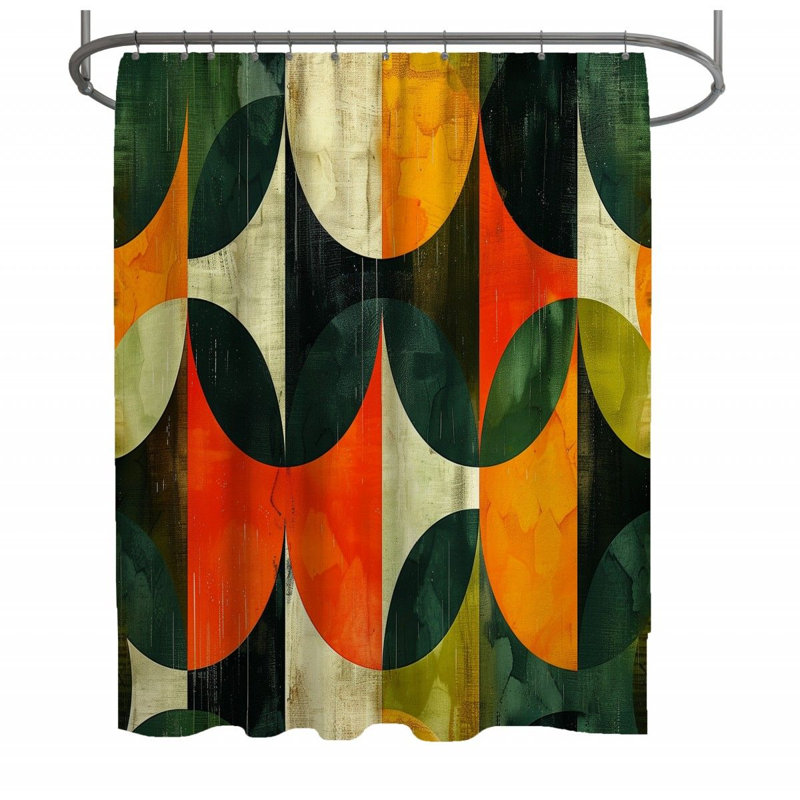 Abstract Art Creative Geometric Shower Curtain, 70" W x 83" L