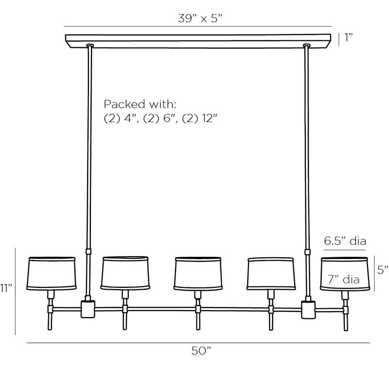 Luciano 5 - Light Chandelier