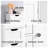 Wooden Floor Cabinet With 4 Drawers And 1 Cupboard, 1 Adjustable Shelf Bathroom Storage Organizer