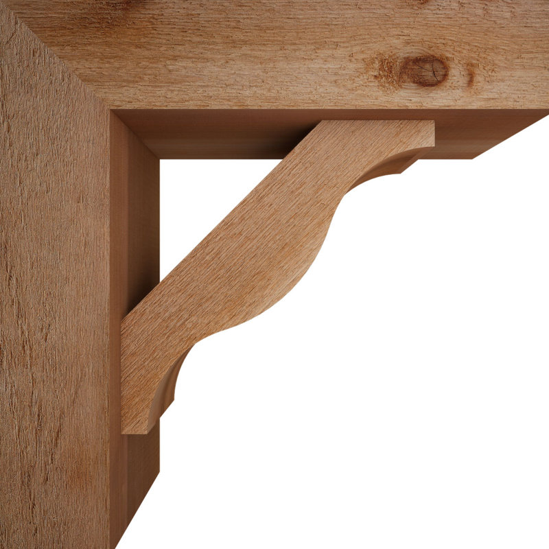 Support Funston Block avec support décalé, Cèdre rouge occidental de l 6 po (scié brut), 20 po x 20 po