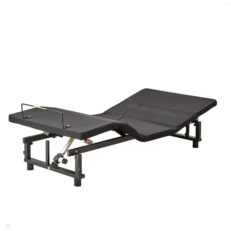 Base de lit réglable Base de lit avec tête et pied incliné, télécommande sans fil 4 ports USB, veilleuses sous le lit, moteur silencieux sans gravité
