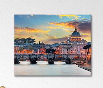 Stretched On Wooden Frame Print on Canvas, 80cm H x 100cm W x 2cm D