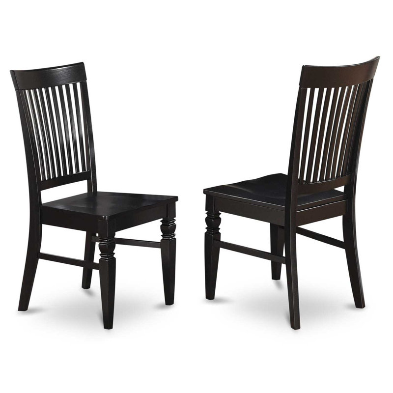 Ensemble de salle à manger Maytham, Noir / Cerisier, 3 pièces : 1 table, 2 chaises