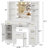 Vanity Desk With Led Lighted Mirror,Makeup Vanity With 10 Led Lights & 5 Metal Sliding Drawers, 3 Color Brightness Adjustable, Vanity Table With 6 Open Shelves, Dressing Table-522131212
