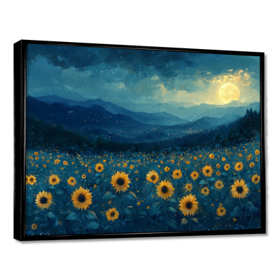 Duharte Midnight Sunflowers par Vincent I - art mural grand tournesols