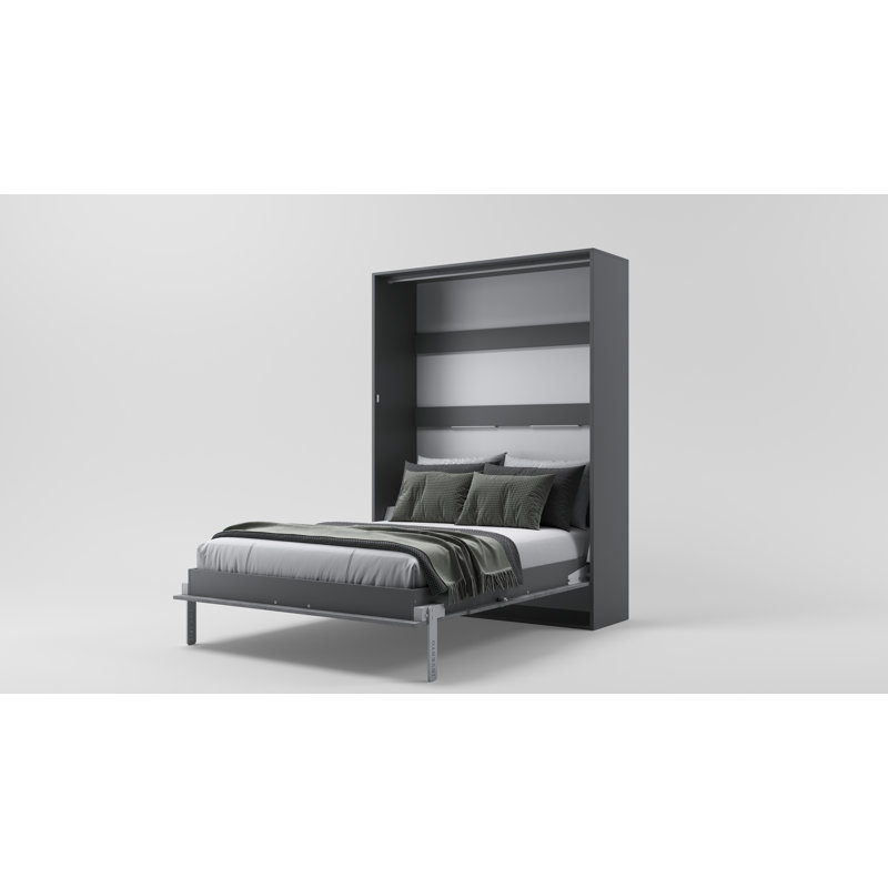 Rechell Murphy Bed, European Double (140 x 200cm), Slate Grey/Bronx