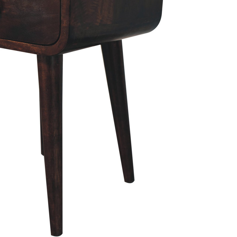 11.81'' W Solid Wood Nightstand, Walnut