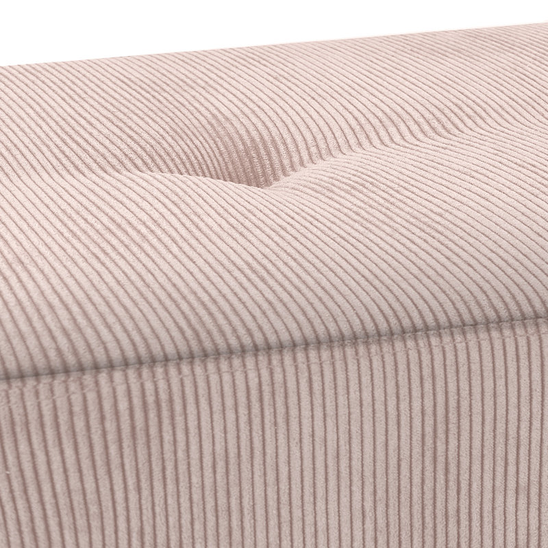 Banc rembourré 39,4 po Velours côtelé, Rose
