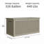 Boîte de rangement en résine Balconera, 320 gallons, gris-102555497