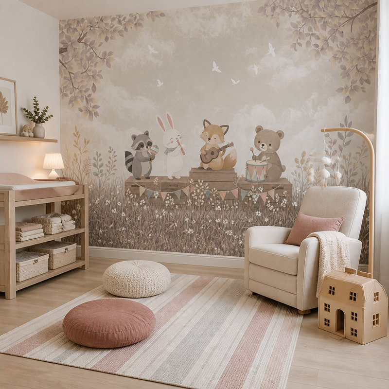 Décoration murale amovible pour chambre d'enfant Cloudy Sky, 200 po x 120 po, Peler et coller