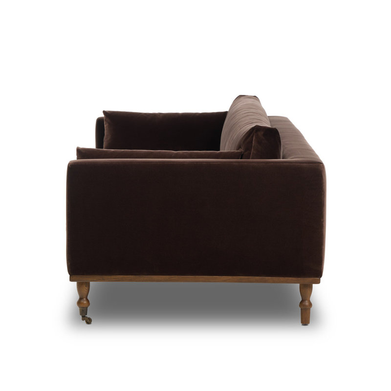 Harlin Sofa-96"-Surrey Cocoa, Surrey Cocoa Performance Velvet