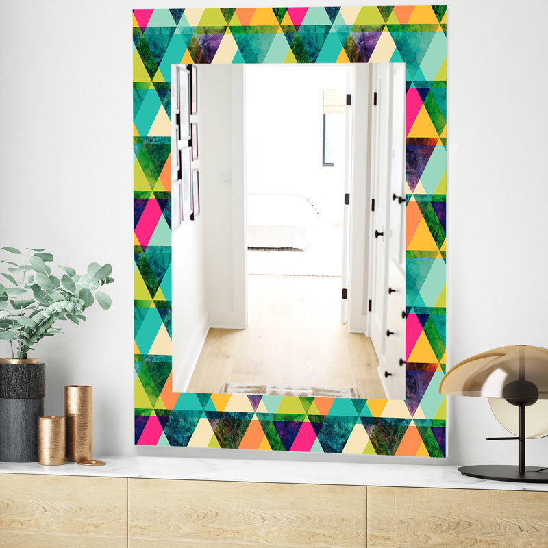 Glass Frame Mirror, 24" H x 32" W