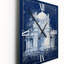 Blueprint of London Architecture - Horloge murale surdimensionnée à l'architecture futuriste-99638346