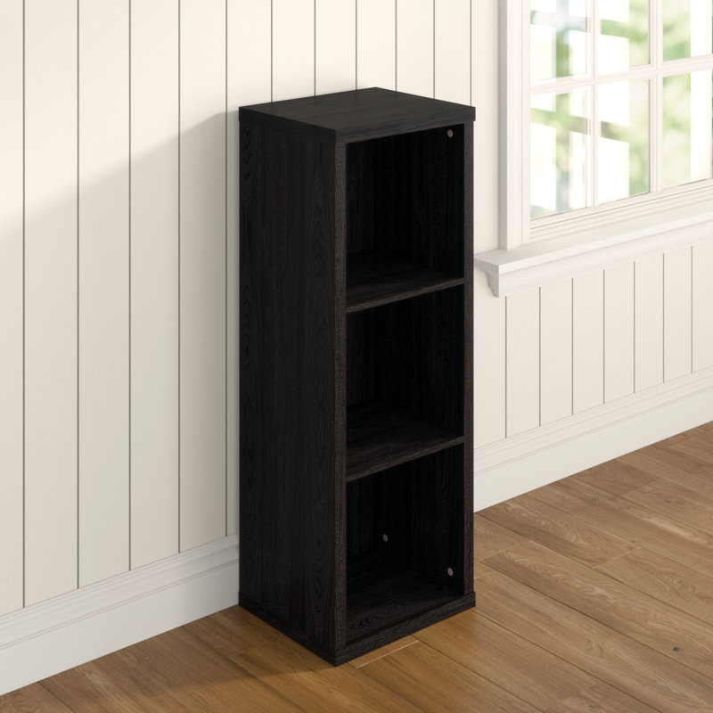 Decorative Storage 3 Cube Bookcase, Black Walnut