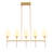 Datron 5-Light White Glass Shade Dimmable Modern Farmhouse Linear Chandelier Pendant Light Fixture